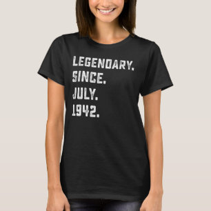 T-shirt 80e anniversaire Légendaire depuis juillet 1942 80