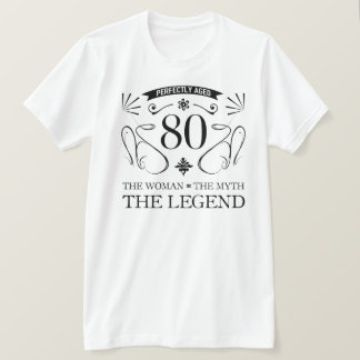 T-shirt 80e anniversaire pour les femmes
