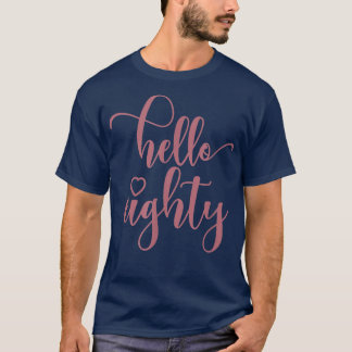 T-shirt 80e Anniversaire Pour Les Femmes, Bonjour Quatre-V
