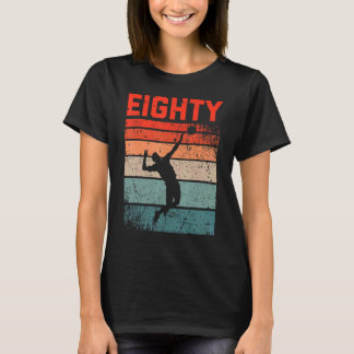 T-shirt 80e anniversaire Retro Volleyball 80 ans Homme Wo