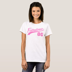 T-shirt 80e anniversaire rose