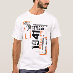 T-shirt 80ème Anniversaire Légendes Sont Nées En Décembre