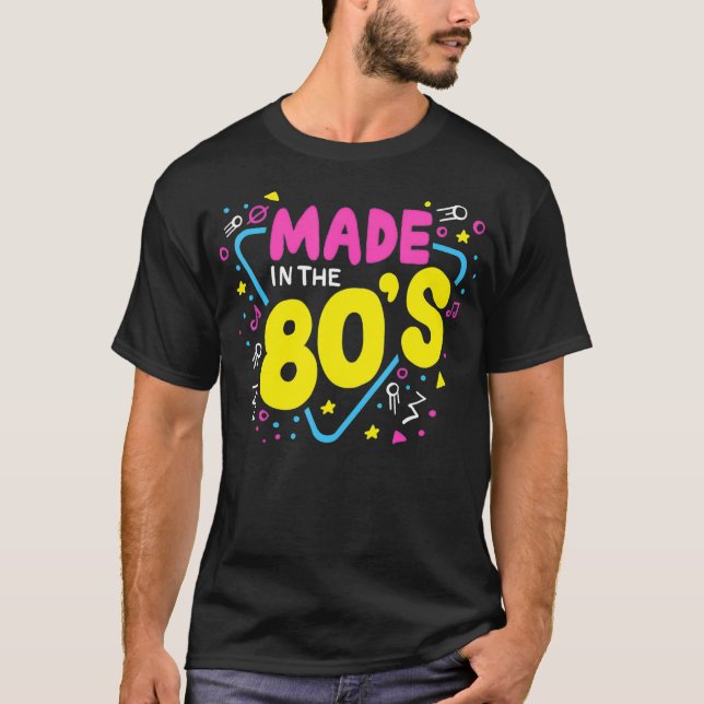 T-shirt 80s 80s 80s Anniversaire fête thème rétro (Devant)