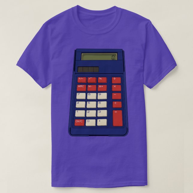 T-shirt 80s 90s Calculatrice Math École Nostalgie (Design devant)