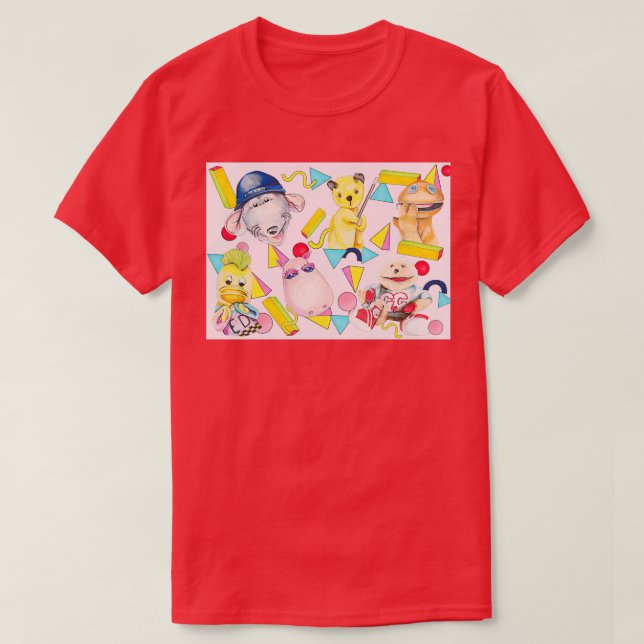 T-shirt 80s 90s Marionnettes Roland Rat (Design devant)
