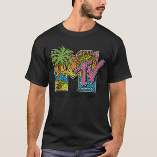 T-shirt 80s Beach Musicelevisionankop vintage friend