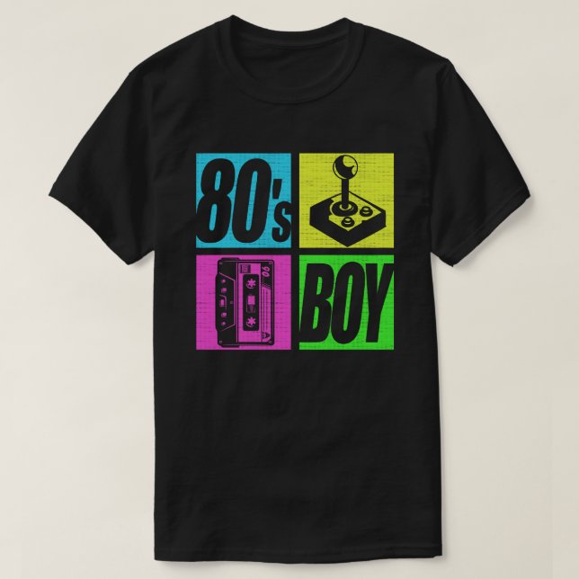 T-shirt 80s Boy 1980s Mode 80 Theme Party 80s (Design devant)