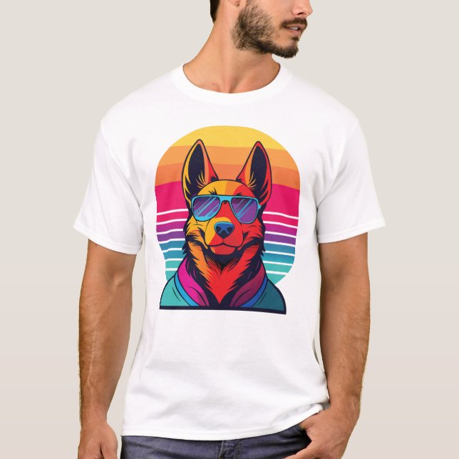 T-shirt 80s Canine Coolness (Devant)