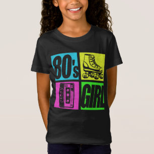 T-Shirt 80s Girl 1980s Mode 80 Theme Party 80s