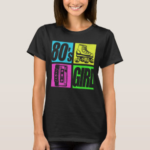 T-shirt 80s Girl 1980s Mode 80 Theme Party 80s