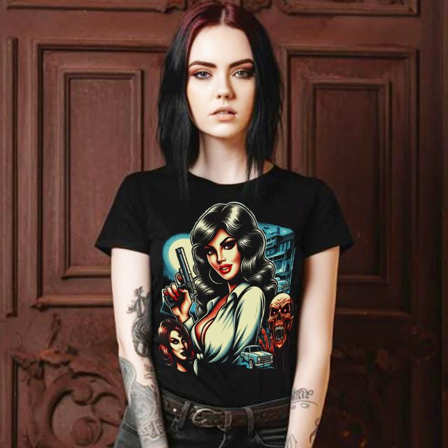 T-shirt 80s Horror Girl (Créateur téléchargé)