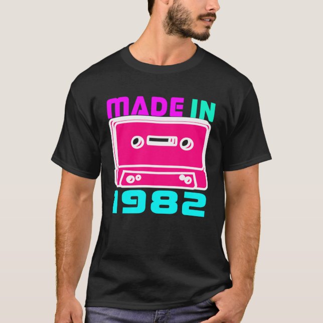 T-shirt 80s Made in 1982  1980s Love Retro Eighties Themed (Devant)