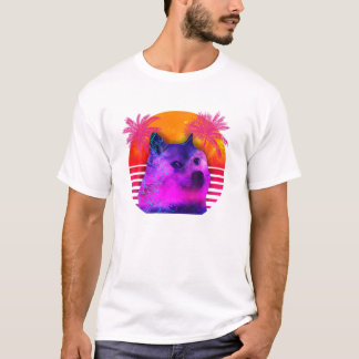 T-shirt 80s Retro Doge Hodl à la Lune