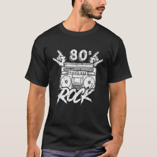 T-shirt 80s rock 80 s rock music cassette