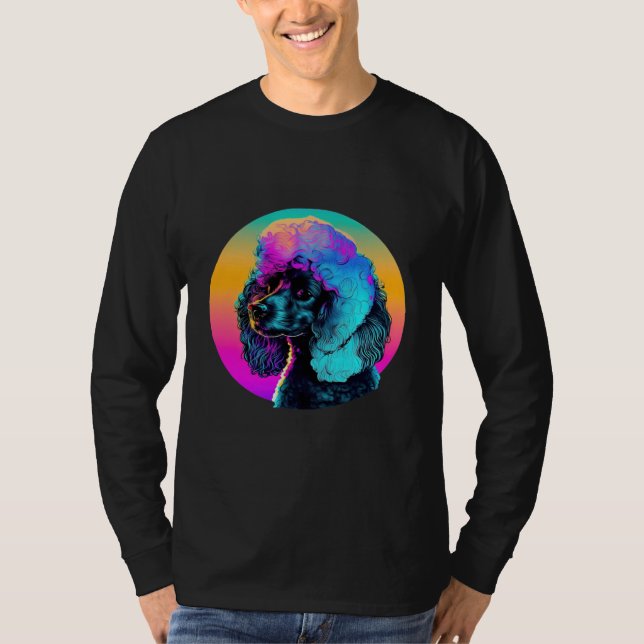 T-shirt 80s Synthwave and Poodle Aesthetic (Devant)