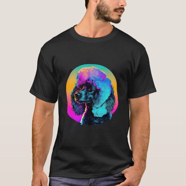 T-shirt 80s Synthwave and Poodle Aesthetic (Devant)
