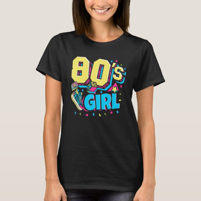 T-shirt 80s Thème de fête Costume de fête tenue de soirée  (Devant)