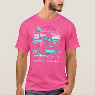 T-shirt 80S Vaporwave Jesus Saves Water Polo