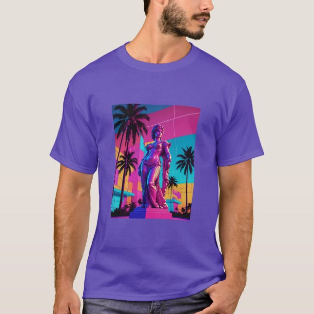 T-shirt 80s Vaporwave Vénus Vibes Tee (Devant)