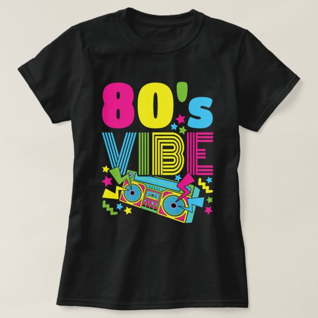 T-shirt 80s Vibe 1980s Mode 80s Theme Outfit 88 (Design devant)