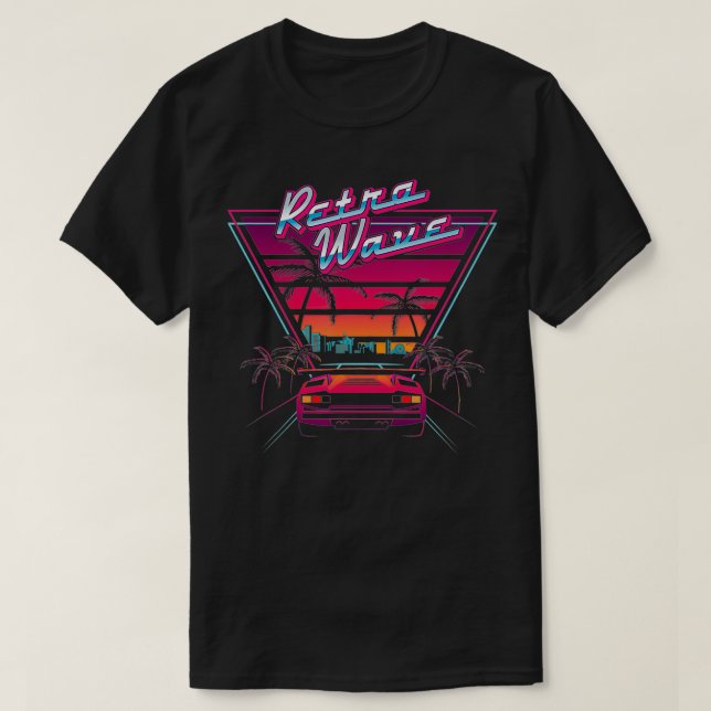 T-shirt 80s Vintage Retrowave Synthwave Love Retro Wave Mi (Design devant)