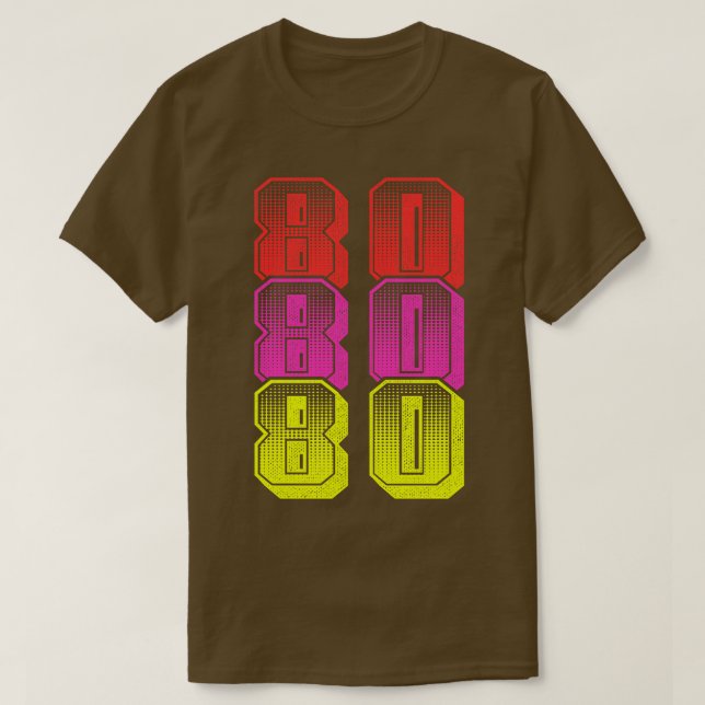 T-shirt 80s vintages 80s 80 (Design devant)