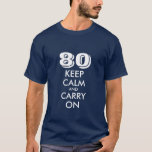 T-shirt 80th Birthday pour hommes | Gardez votre â<br><div class="desc">T-shirt 80th Birthday pour hommes | Gardez votre âge calme blague idée cadeau pour homme de 80 ans. Personnalisable Garder le t-shirt calme. Personnaliser couronne et texte avec votre propre citation drôle ou un dicton humoristique. Concevez votre propre chemise facilement et rapidement.</div>