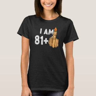 T-shirt 81+1 Doigt moyen 82e anniversaire Provocateur