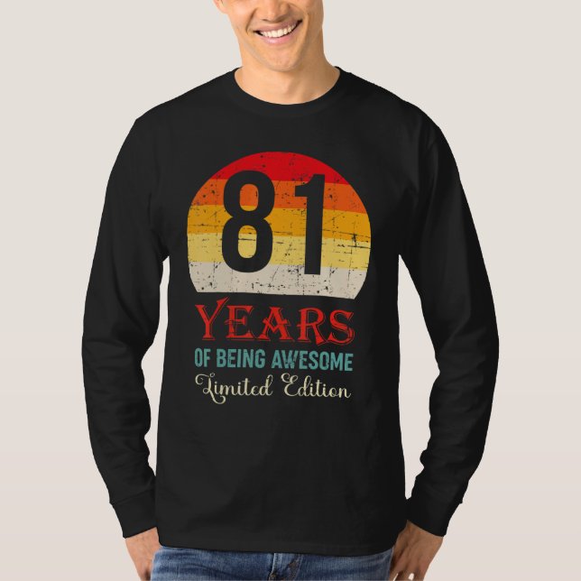 T-shirt 81 Ans D'Être Impressionnant 81e Anniversaire (Devant)