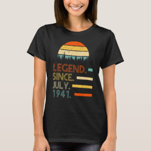 T-shirt 81 Ans Rétro Anniversaire Légende depuis Juillet 1