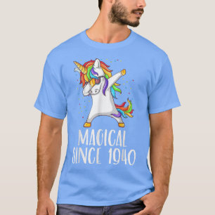 T-shirt 81e anniversaire, licorn dab, Magique depuis 1940