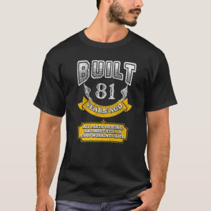 T-shirt 81e Anniversaire tenue B Jour Dire âge 81 ans Plai