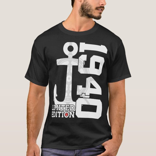 T-shirt 82 ans Capitaine 1940 marin 82e anniversaire (Devant)