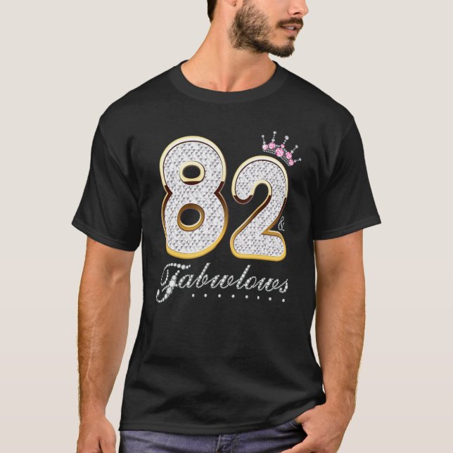 T-shirt 82 & Fabuleux 82 Ans 82e Anniversaire Diamant C (Devant)