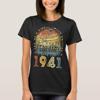 T-shirt 82e anniversaire Awesome depuis février 1941 82 an