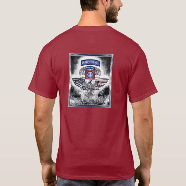 T-shirt 82e Division aéroportée Explosive Cadre Marron  (Dos)