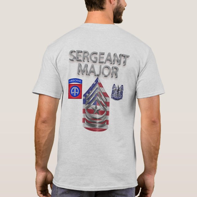 T-shirt 82e division aéroportée Sergent-major (Dos)