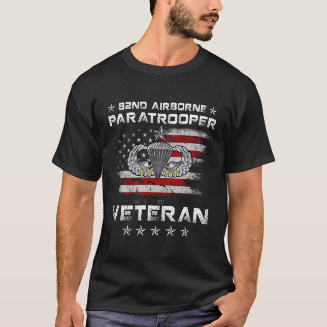 T-shirt 82e Escadrille de parachutiste aéroportée Vétéran  (Devant)