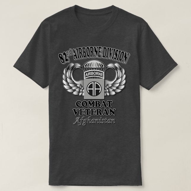 T-shirt 82e vétéran de combat Afghanistan (Design devant)