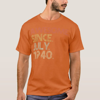 T-shirt 82nd Birthday Party 82 Years Old Awesome Since Jul