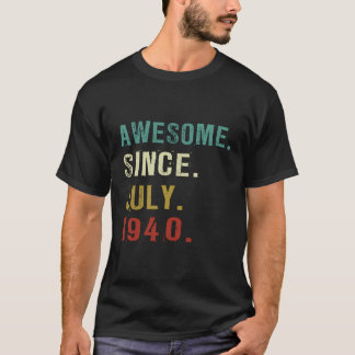 T-shirt 83 Ans Awesome Depuis Juillet 1940 83E Anniversair