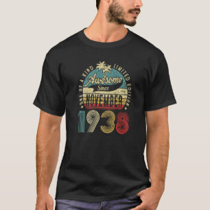 T-shirt 84 Ans 84ème Anniversaire Awesome Depuis Novembre