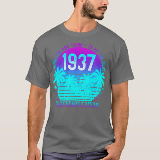 T-shirt 84e anniversaire 1937 Palme de coucher de soleil e