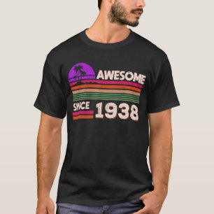 T-shirt 84e anniversaire Hommes Femmes stupéfiant depuis 1