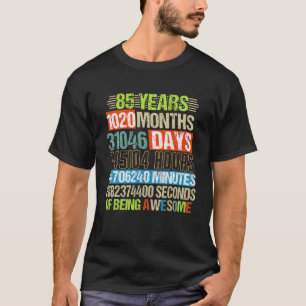 T-shirt 85 Ans 1020 Mois Être Étonnant 85E Anniversaire C