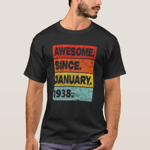 T-shirt 85 Ans Awesome Depuis Janvier 1938 85e Anniversair