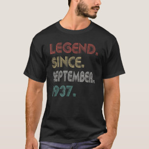 T-shirt 85 Ans Légende Vintage Depuis Septembre 1937 8