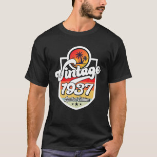 T-shirt 85 Ans Vintage 1937 Édition Limitée 85E Bir