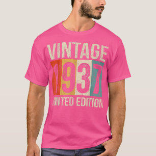 T-shirt 85 ans Vintage 1937 Limited Edition 85e Bir