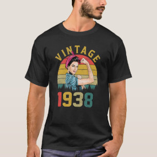 T-shirt 85 Ans Vintage 1938 85ème Anniversaire Pour Femmes